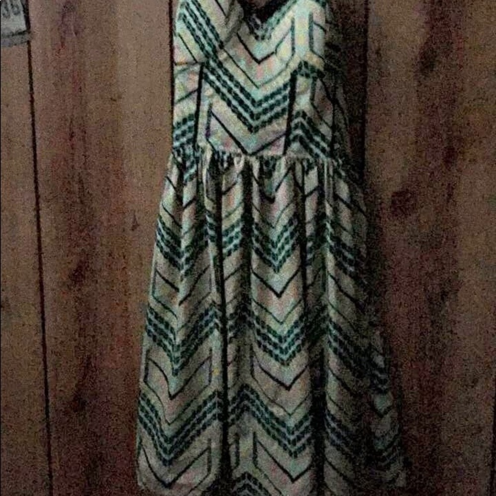 100% polyester but outline is Cotten worn twice